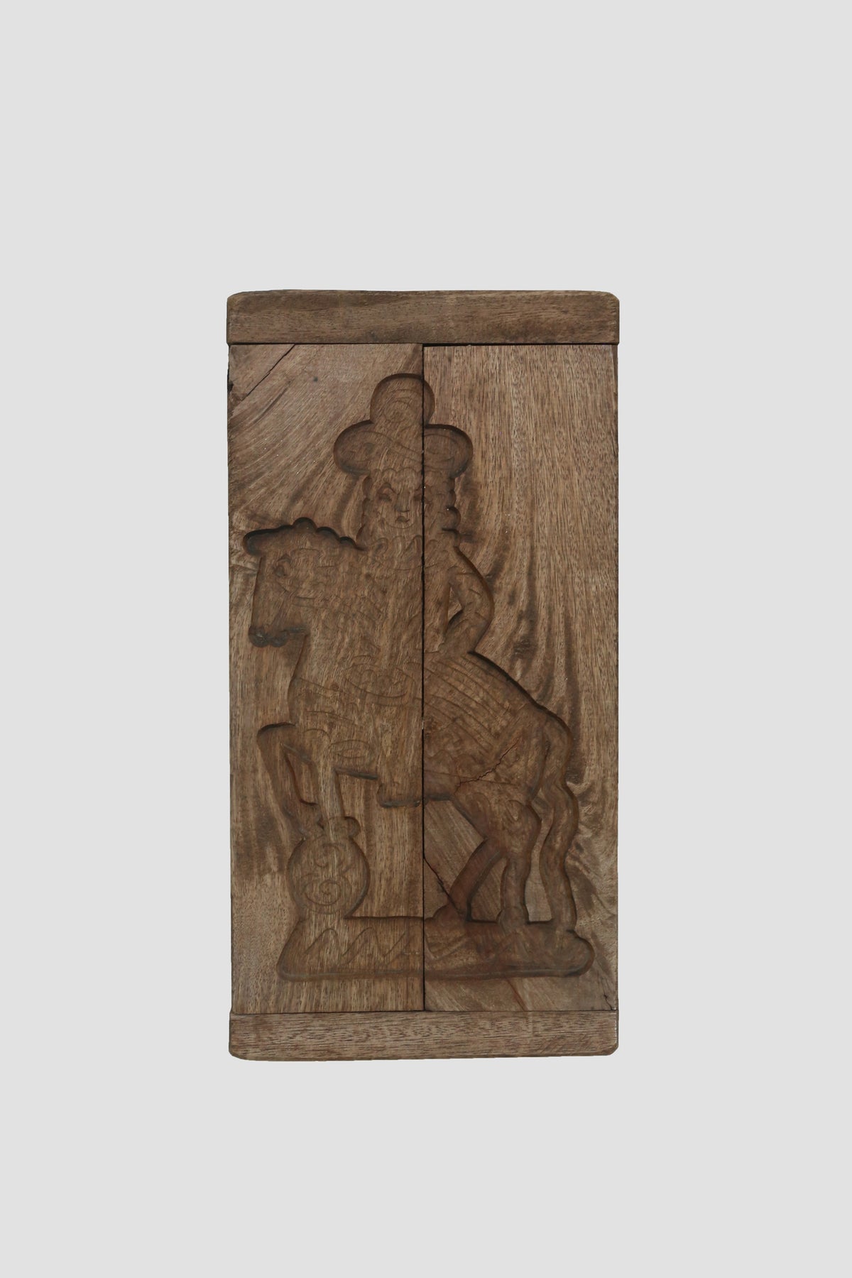 Figural Carved Wood Wall Hanging