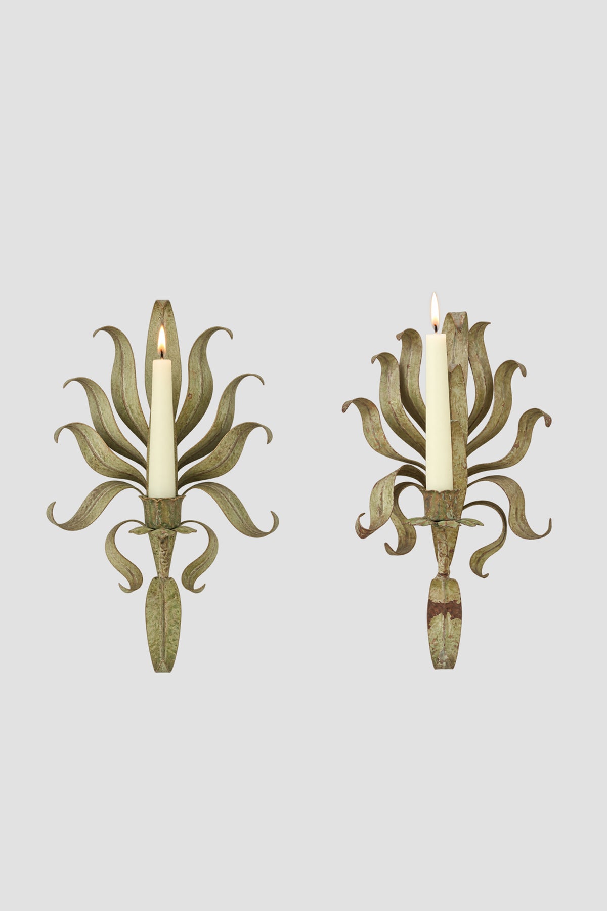 Italian Botanical Candle Sconce Set