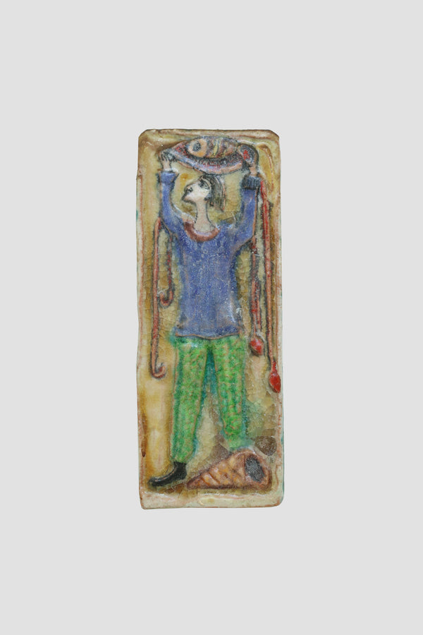 Desimone Figural Ceramic Wall Plaque, 1960s
