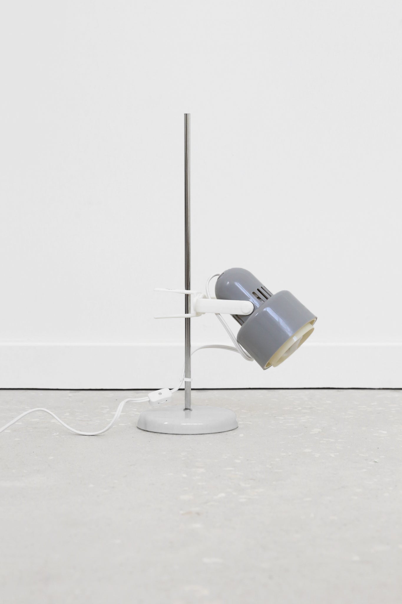 Grey Adjustable Space Age Lamp