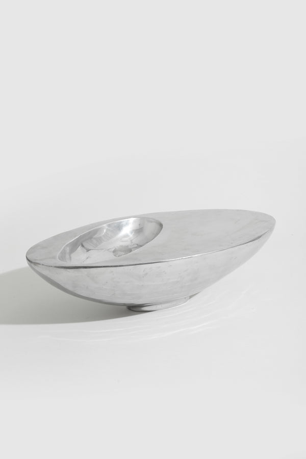 Sculptural Chrome Bowl