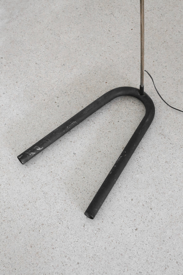 Ribbed Arc Floor Lamp