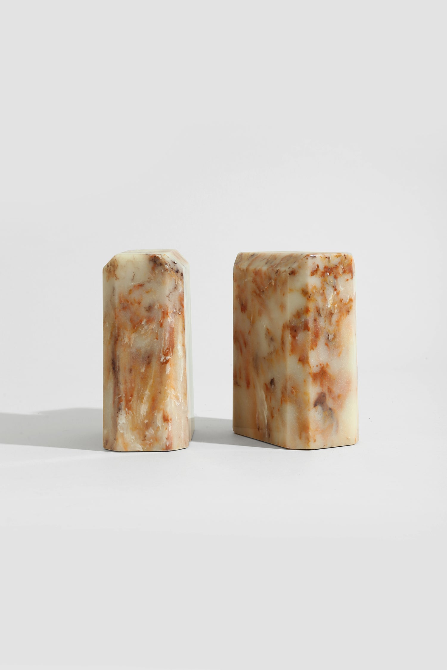 Block Marble Bookends