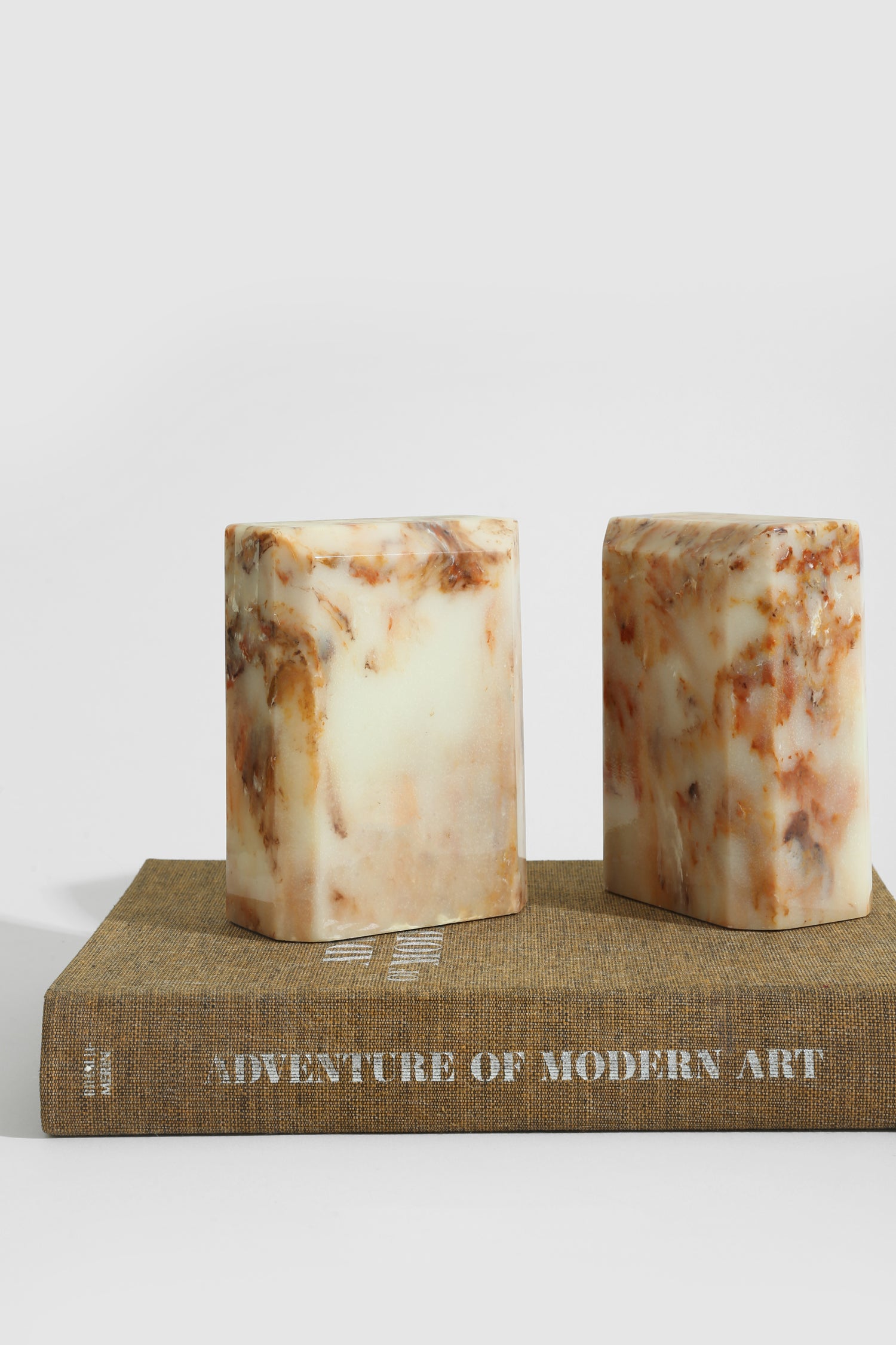 Block Marble Bookends