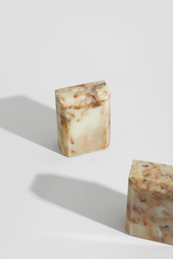 Block Marble Bookends