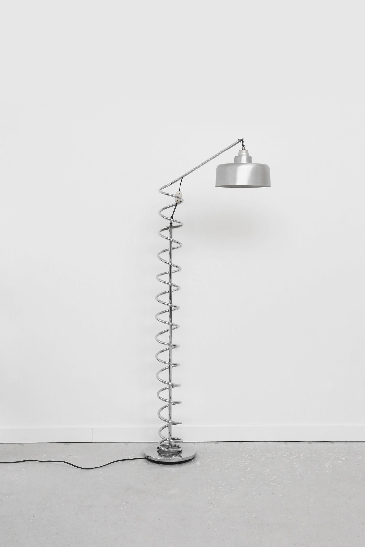 Chrome Spiral Floor Lamp