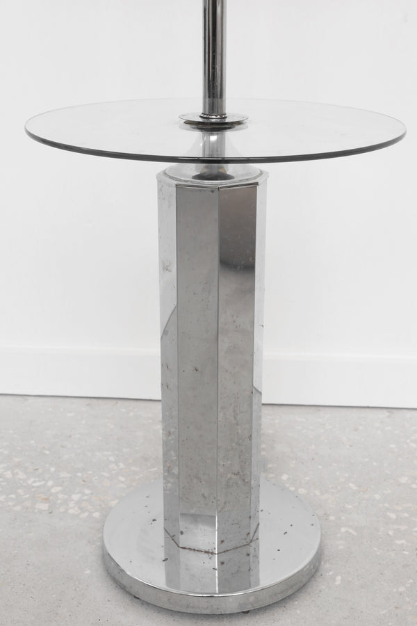 Chrome Pedestal Floor Lamp