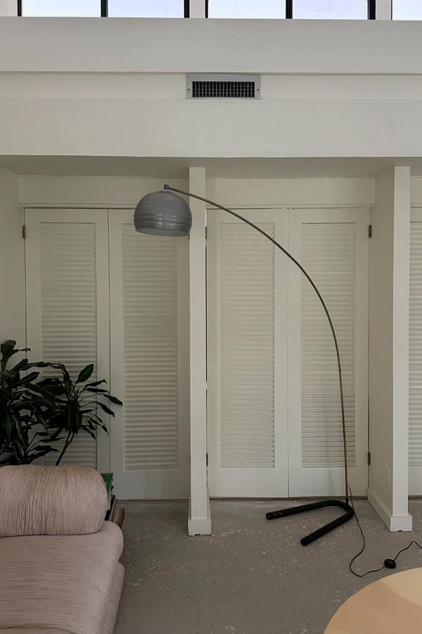 Ribbed Arc Floor Lamp