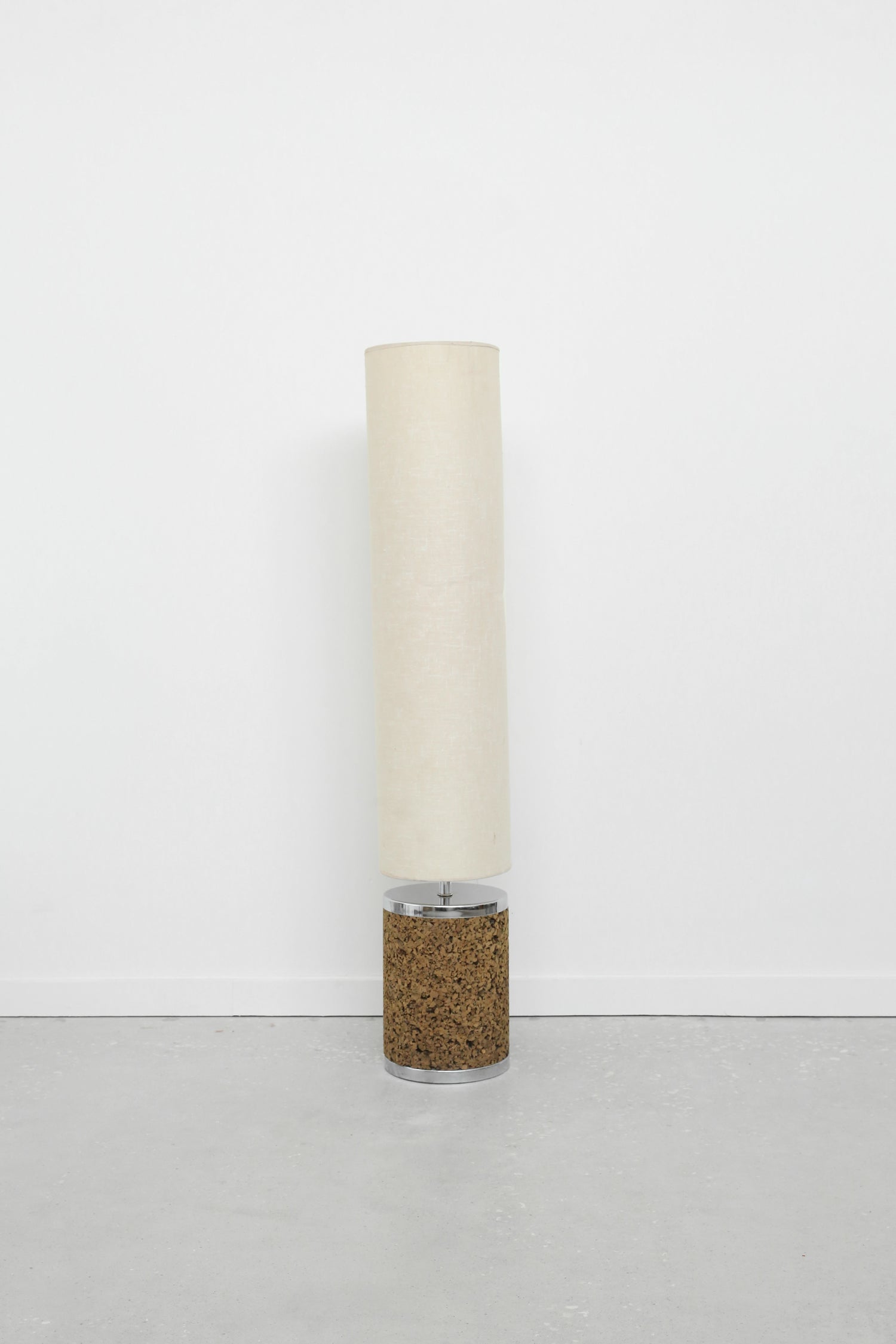 Chrome & Cork Floor Lamp