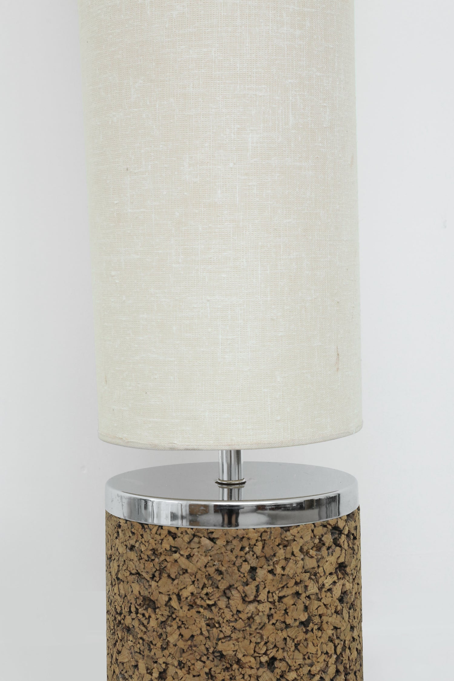 Chrome & Cork Floor Lamp