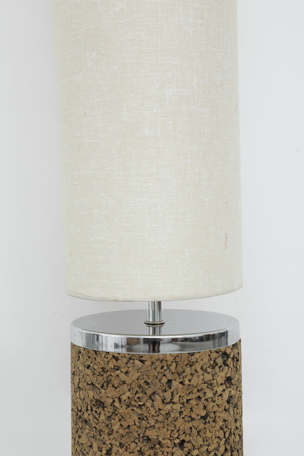 Chrome & Cork Floor Lamp