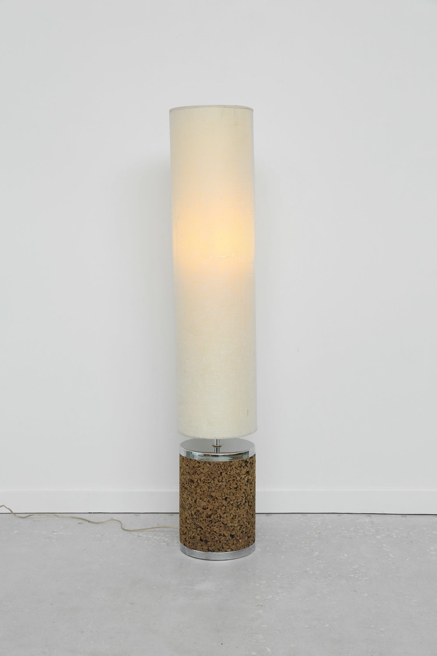 Chrome & Cork Floor Lamp