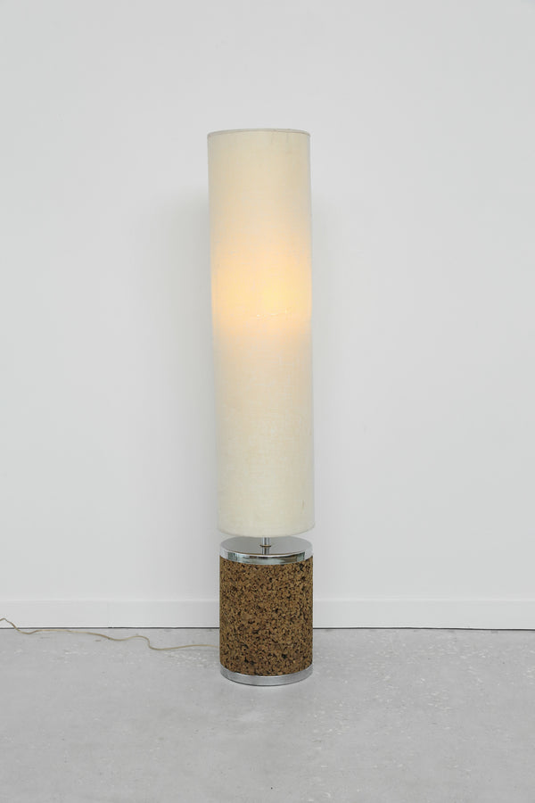 Chrome & Cork Floor Lamp