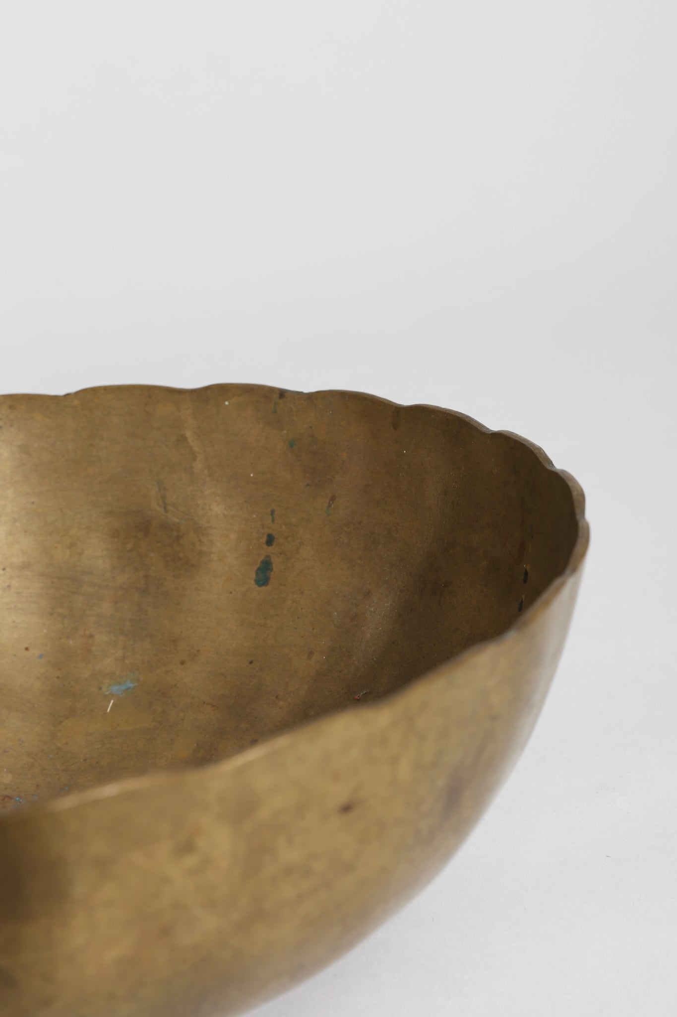 Scalloped Brass Bowl