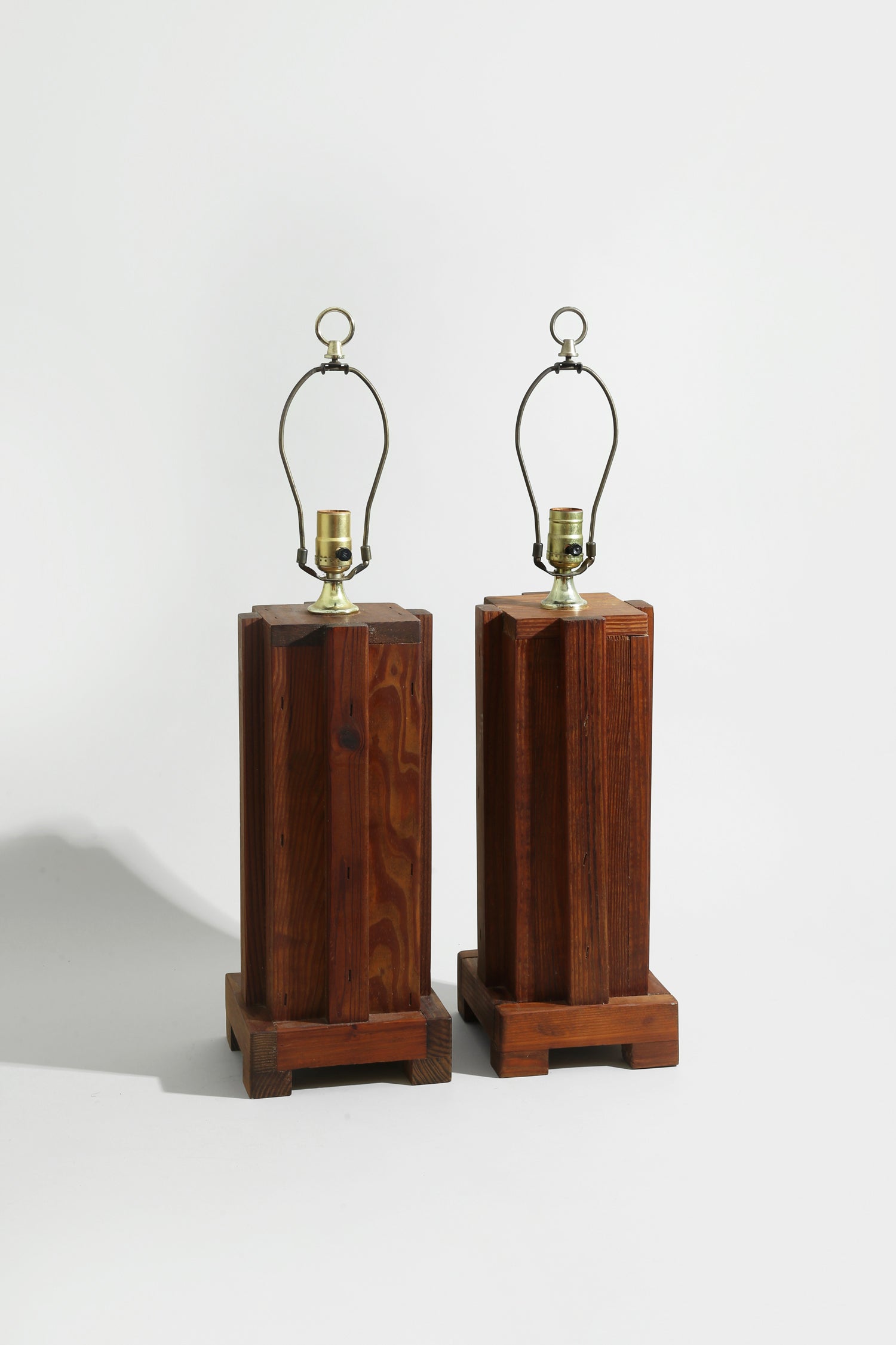 Pine Table Lamp Set