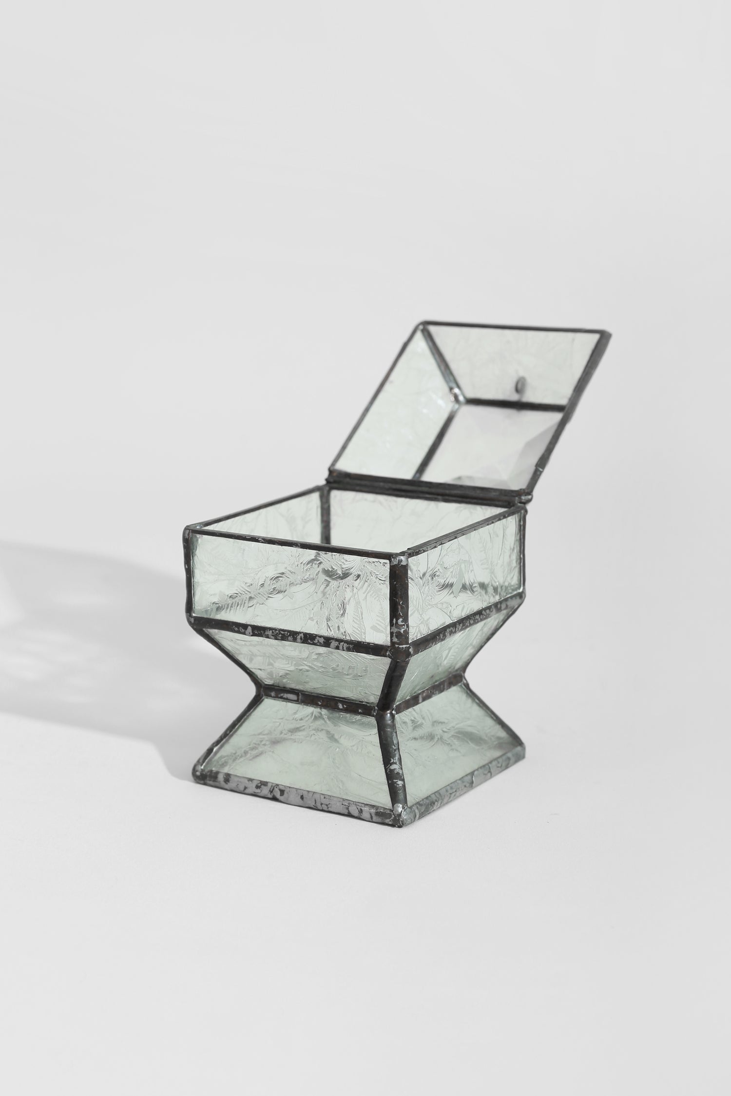 Faceted Glass Jewelry Box