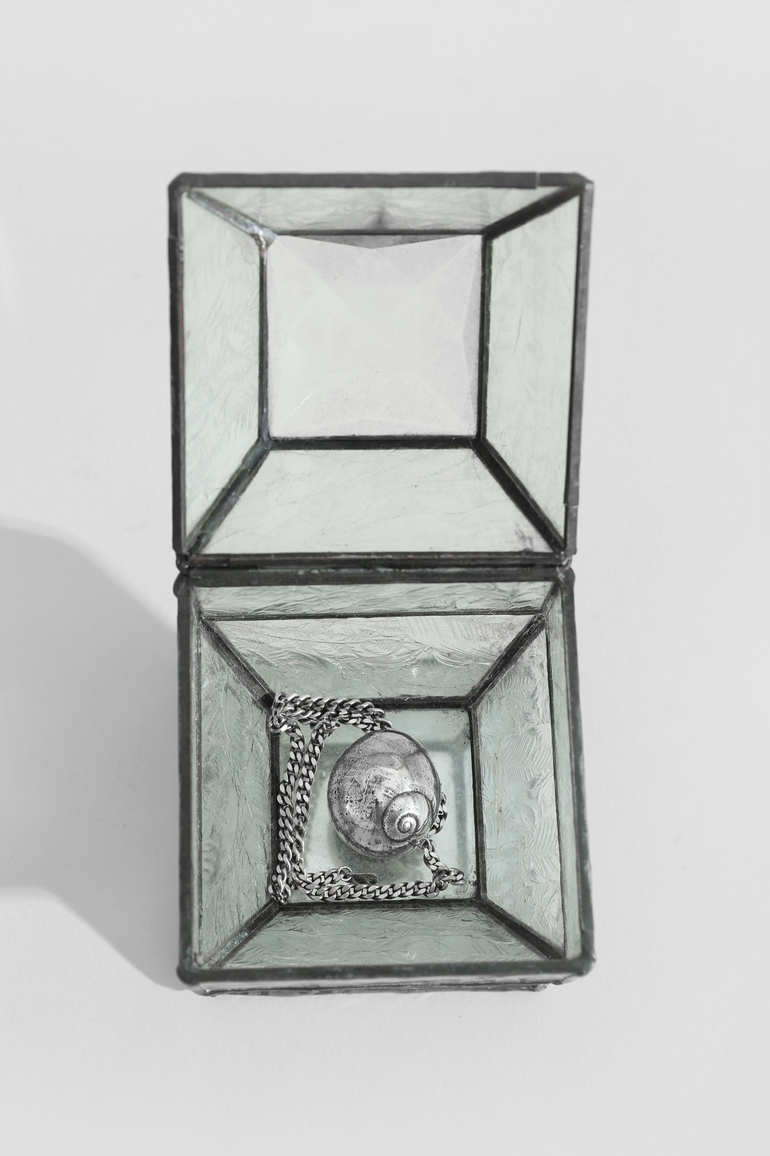 Faceted Glass Jewelry Box