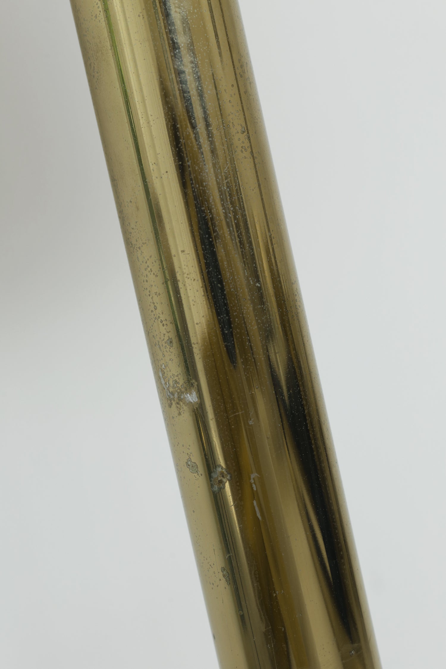 Brass Floor Lamp with Table