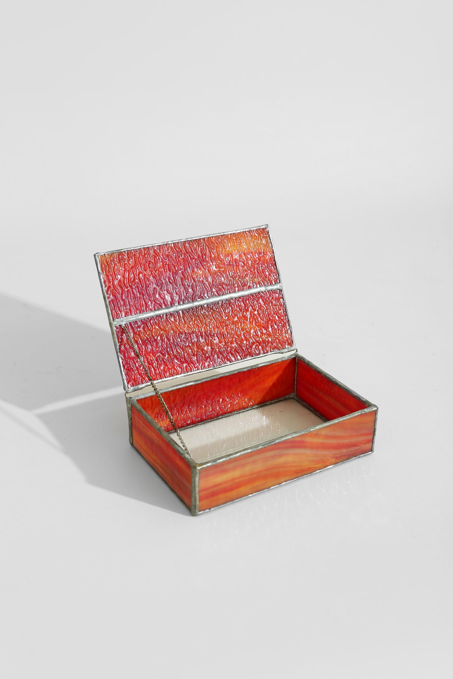 Spiral Shell Glass Jewelry Box