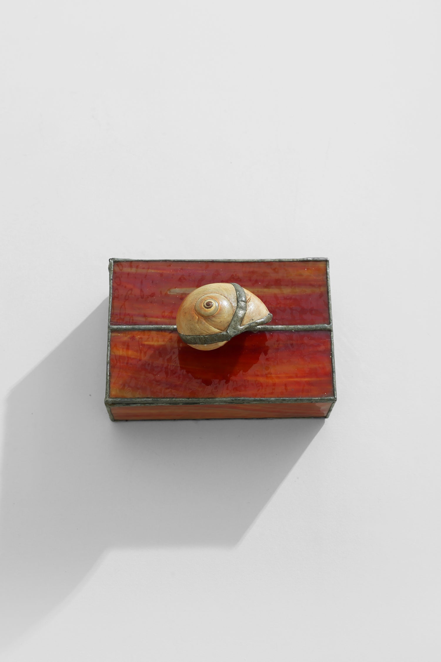 Spiral Shell Glass Jewelry Box