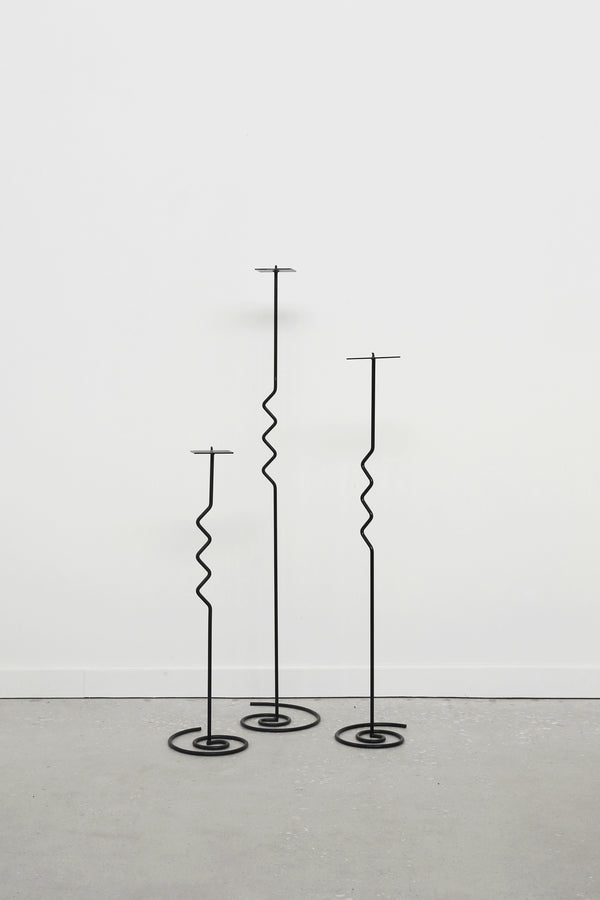 Spiral Floor Candleholder Trio