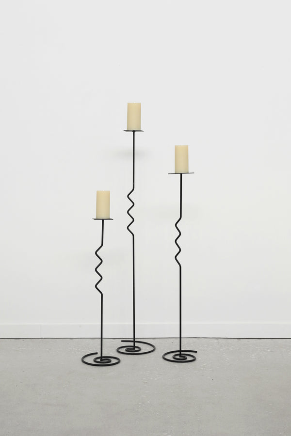 Spiral Floor Candleholder Trio