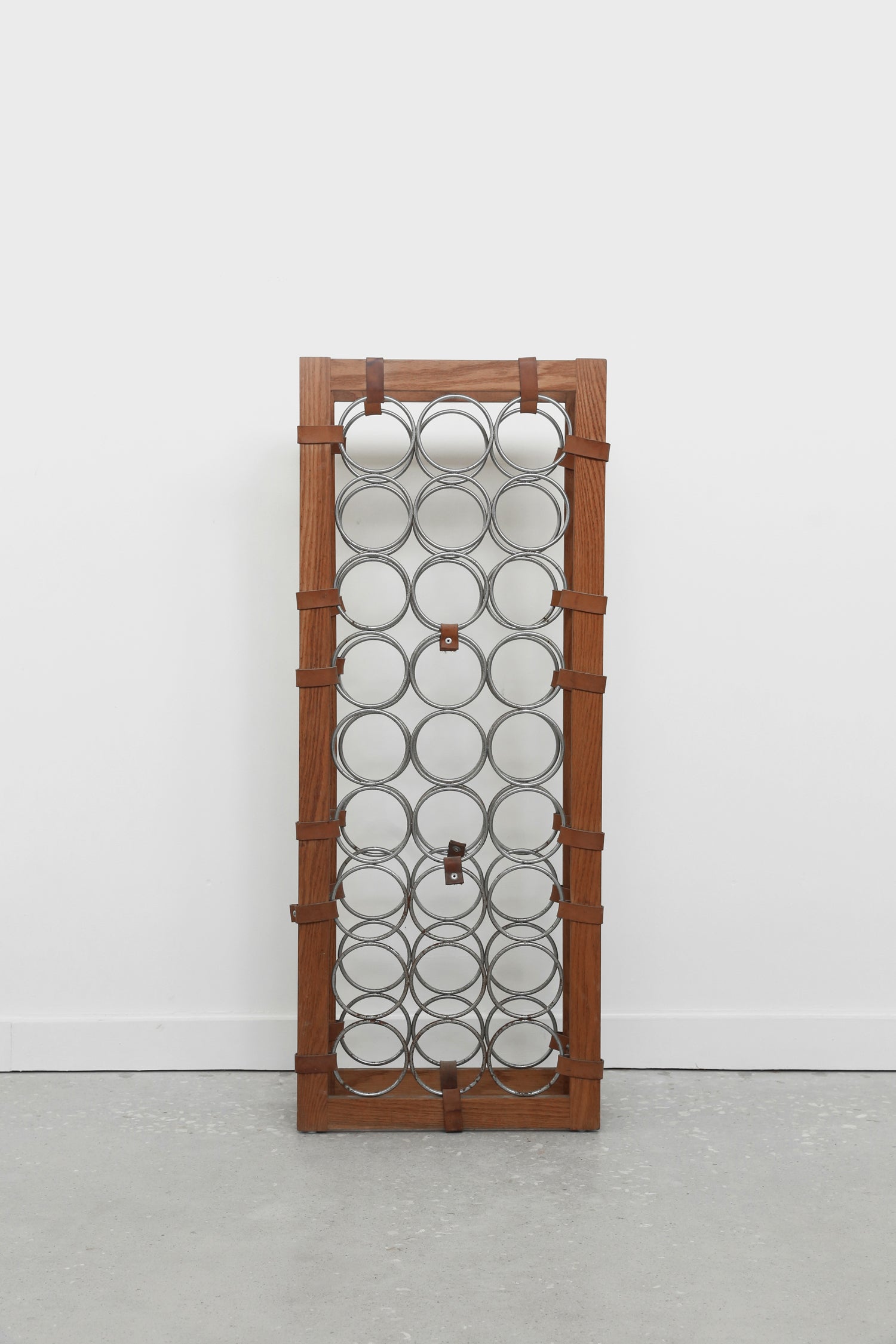 Leather + Wood Wine Rack