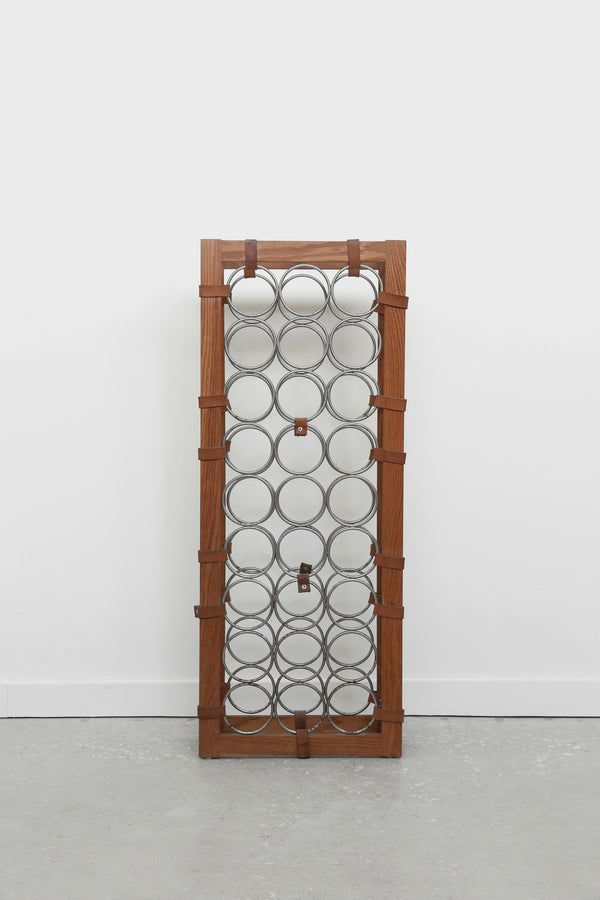 Leather + Wood Wine Rack
