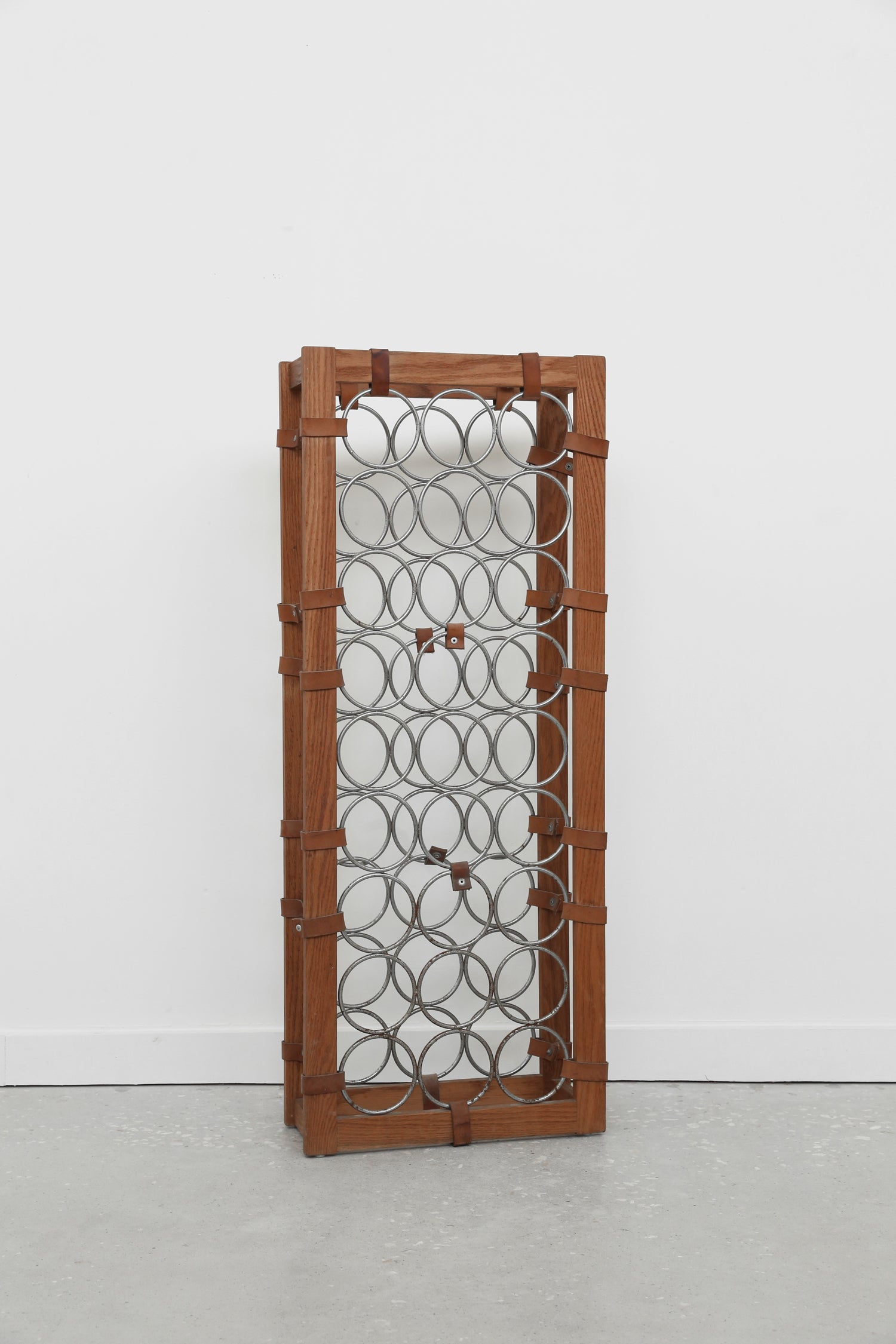 Leather + Wood Wine Rack