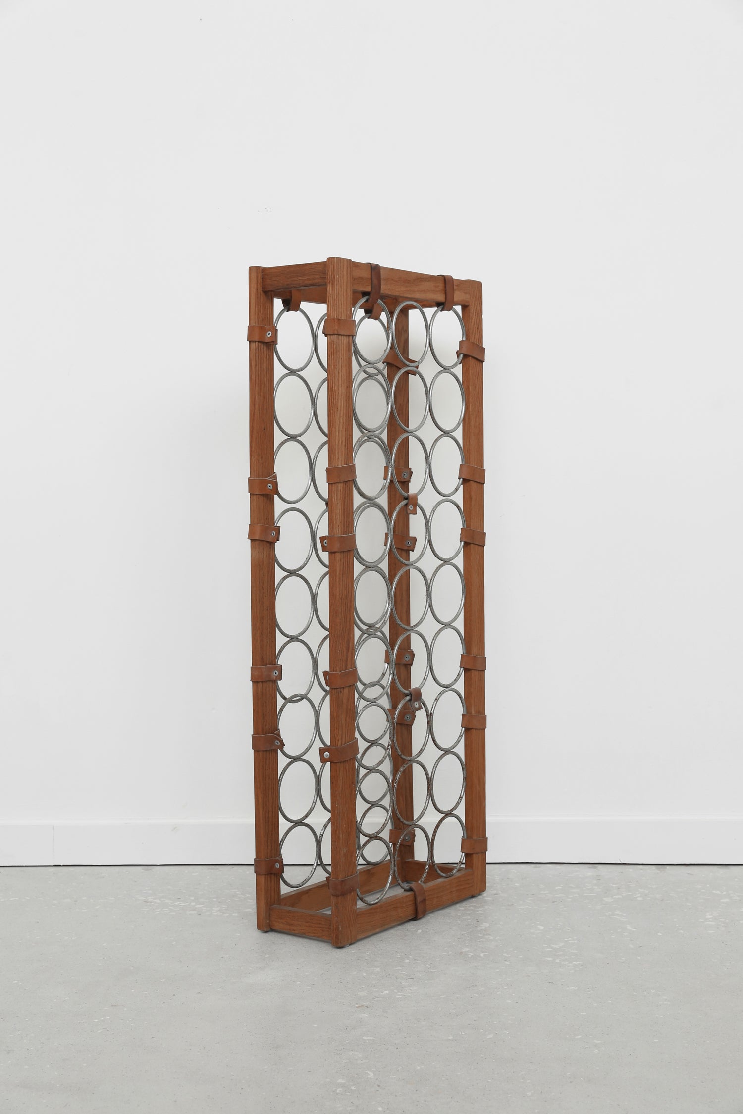 Leather + Wood Wine Rack
