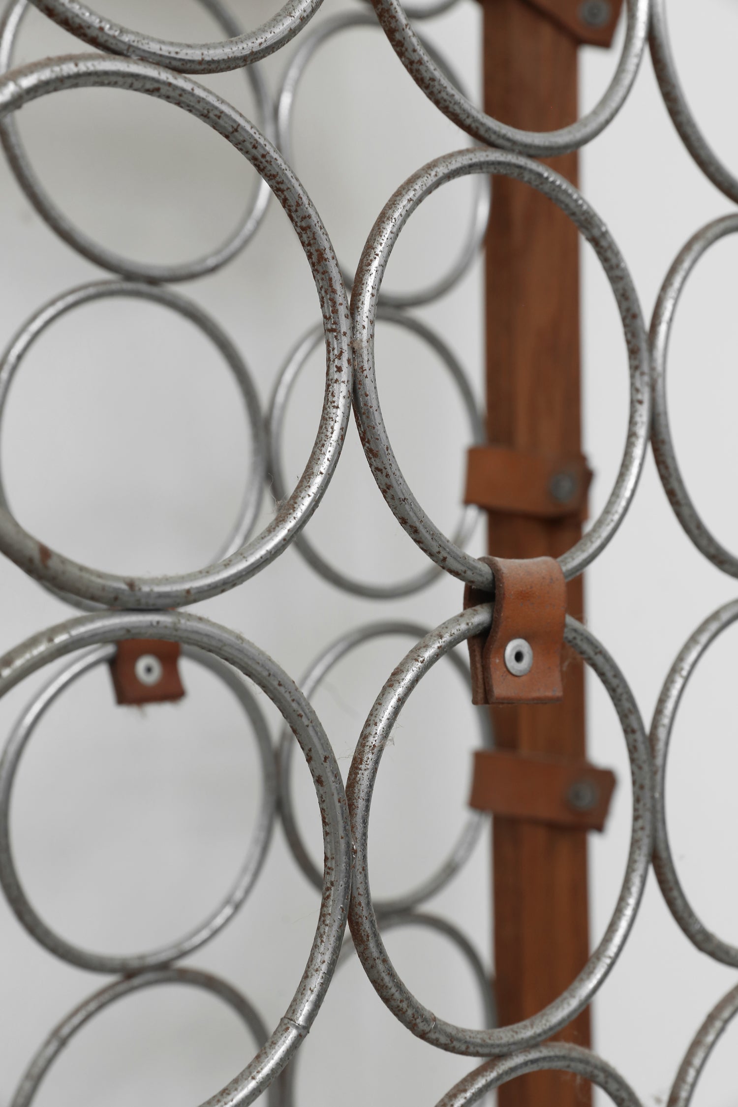 Leather + Wood Wine Rack