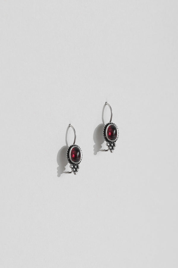 Garnet Drop Earrings