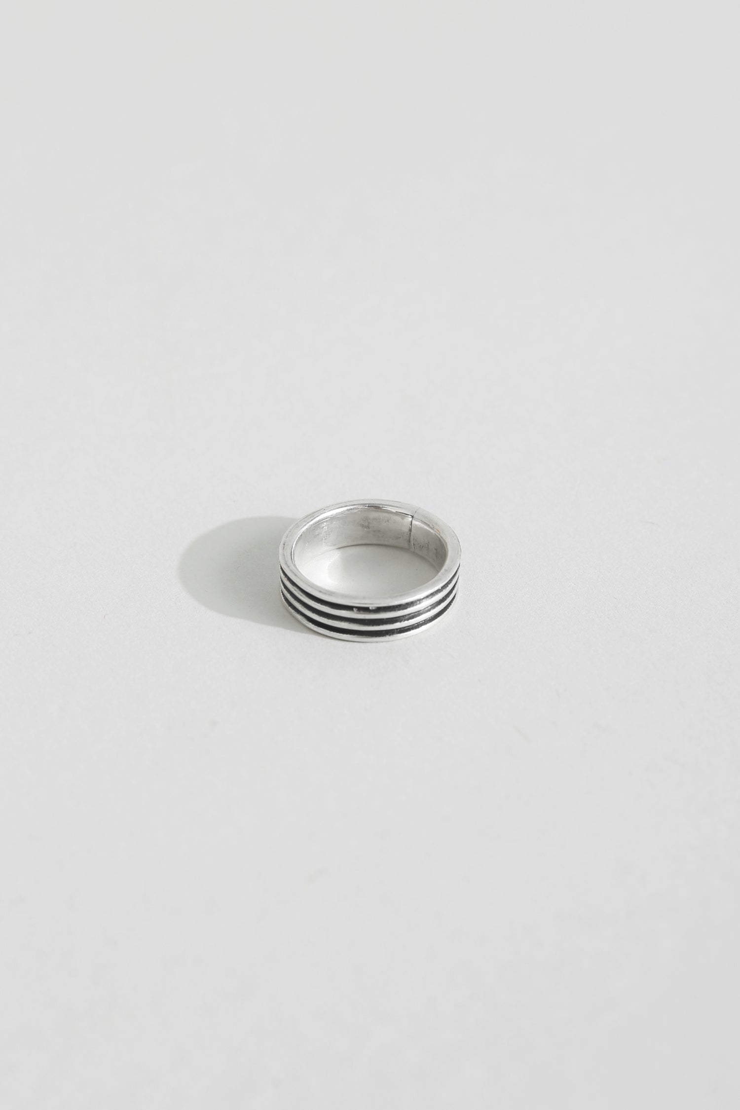 Ribbed Sterling Ring, Size 5.5