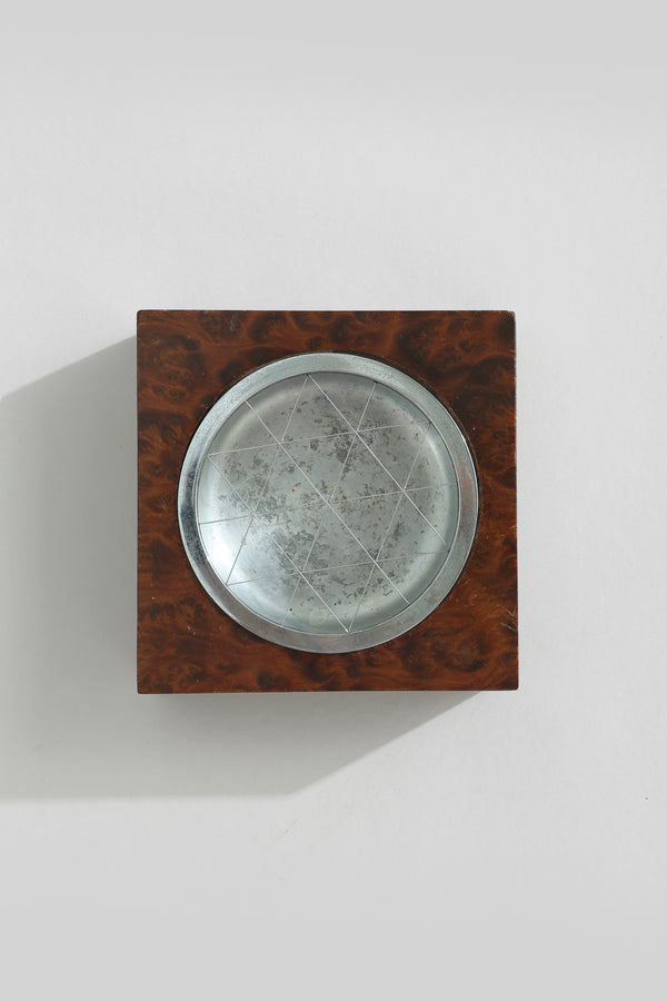 Burlwood Mid-century Ashtray