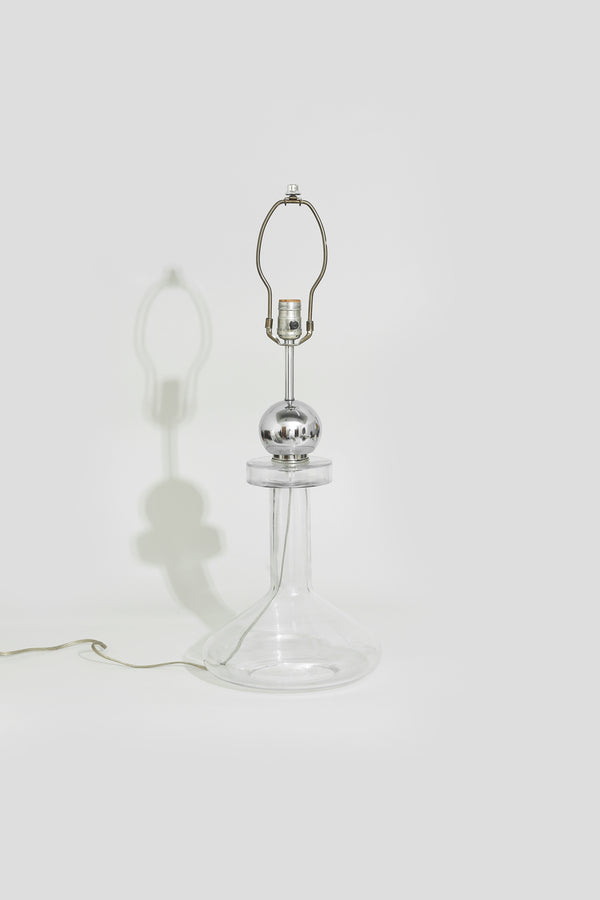 Glass + Chrome Table Lamp