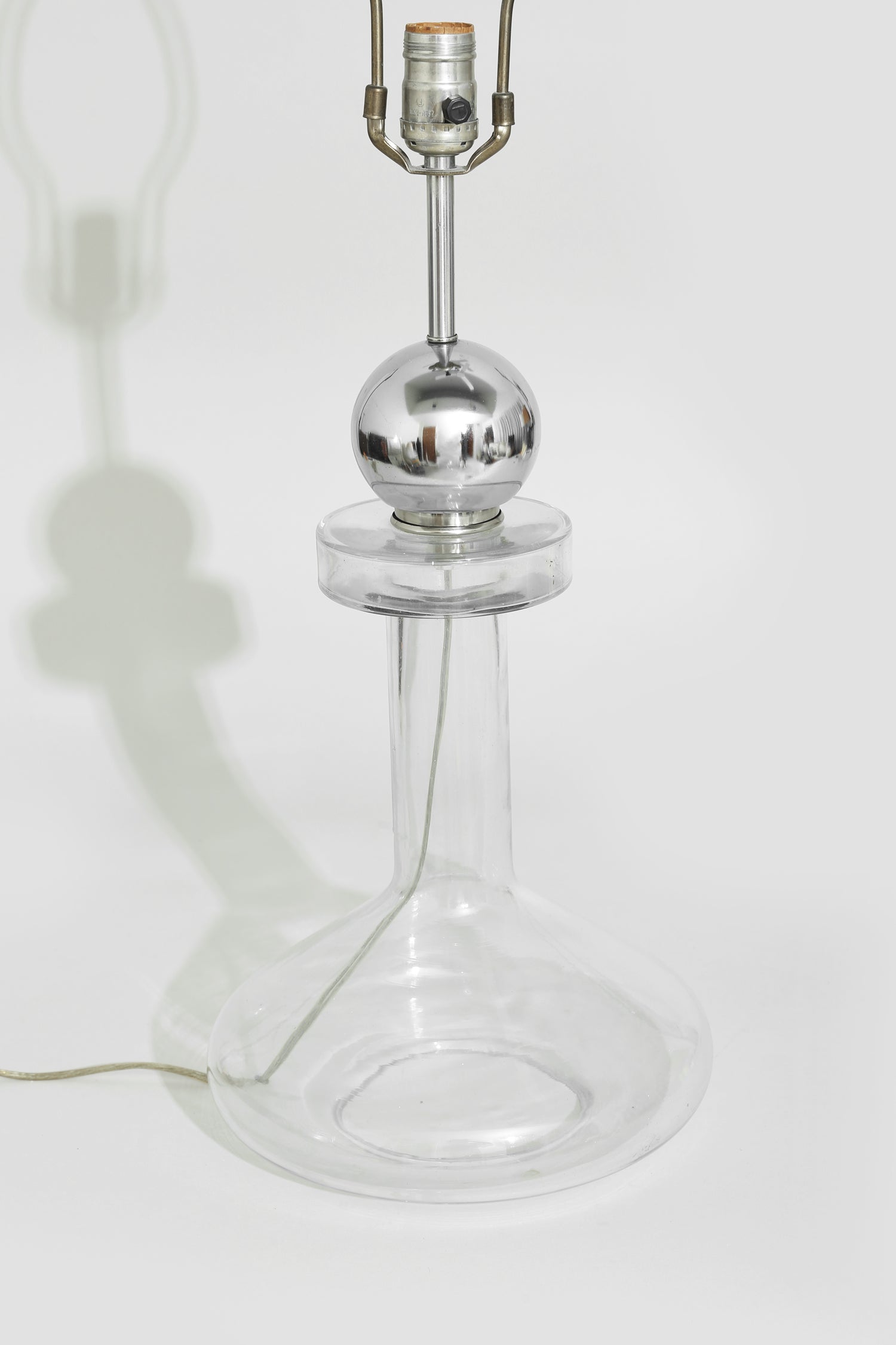 Glass + Chrome Table Lamp