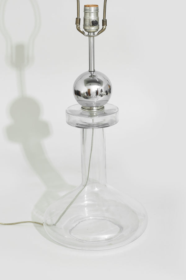 Glass + Chrome Table Lamp
