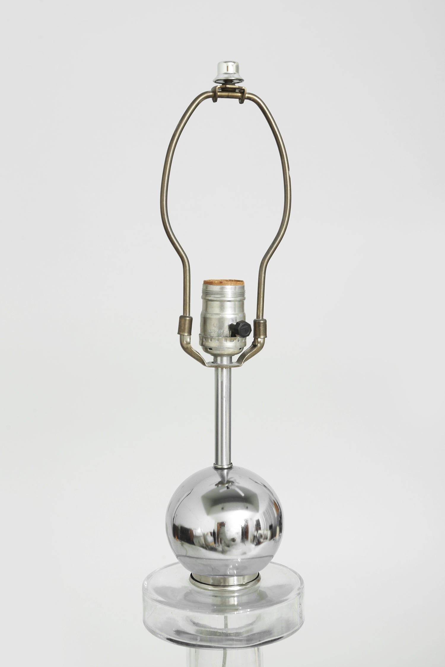 Glass + Chrome Table Lamp