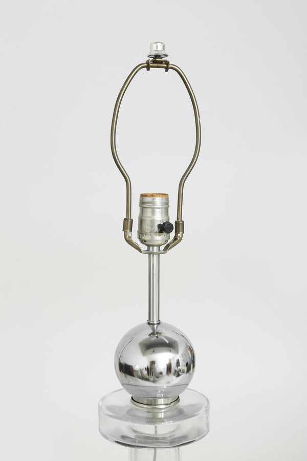 Glass + Chrome Table Lamp