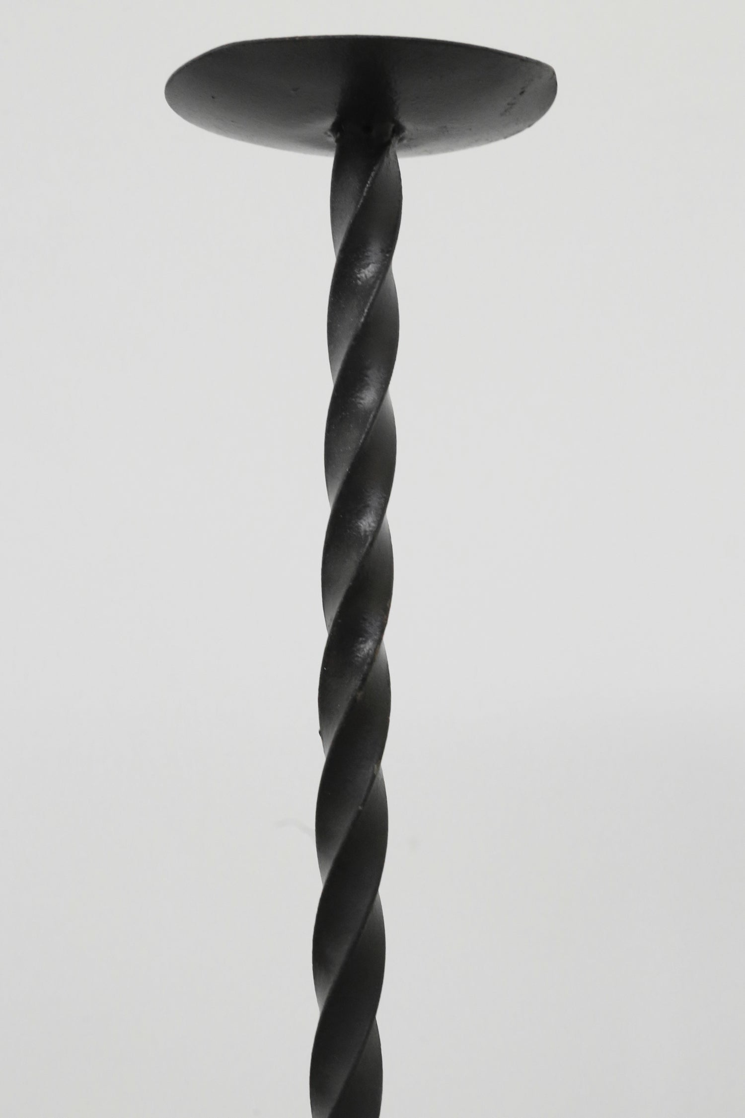 Twisted Iron Floor Candleholder Set