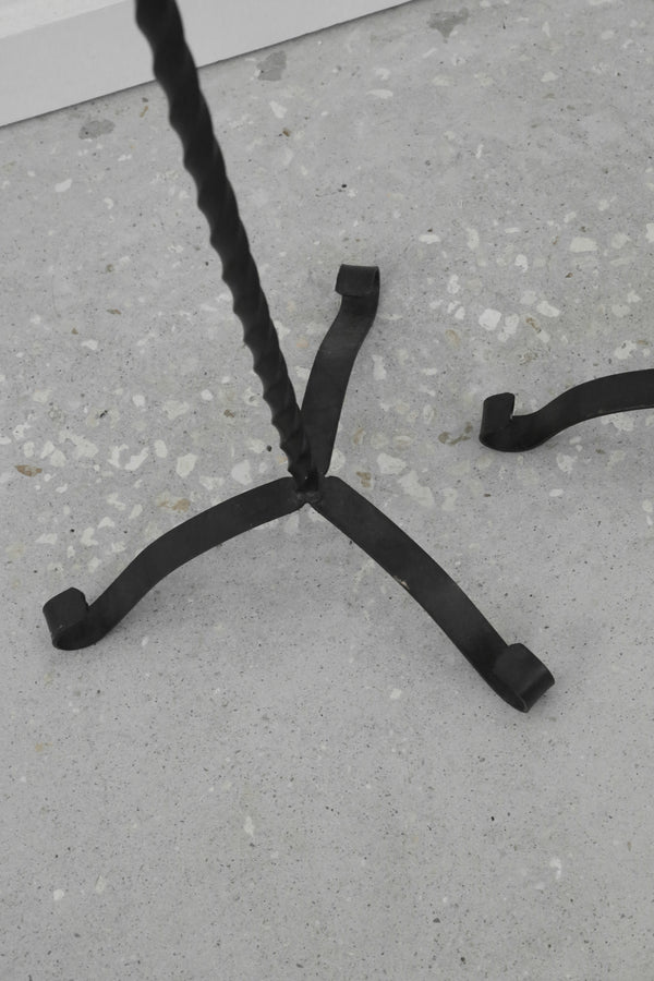 Twisted Iron Floor Candleholder Set