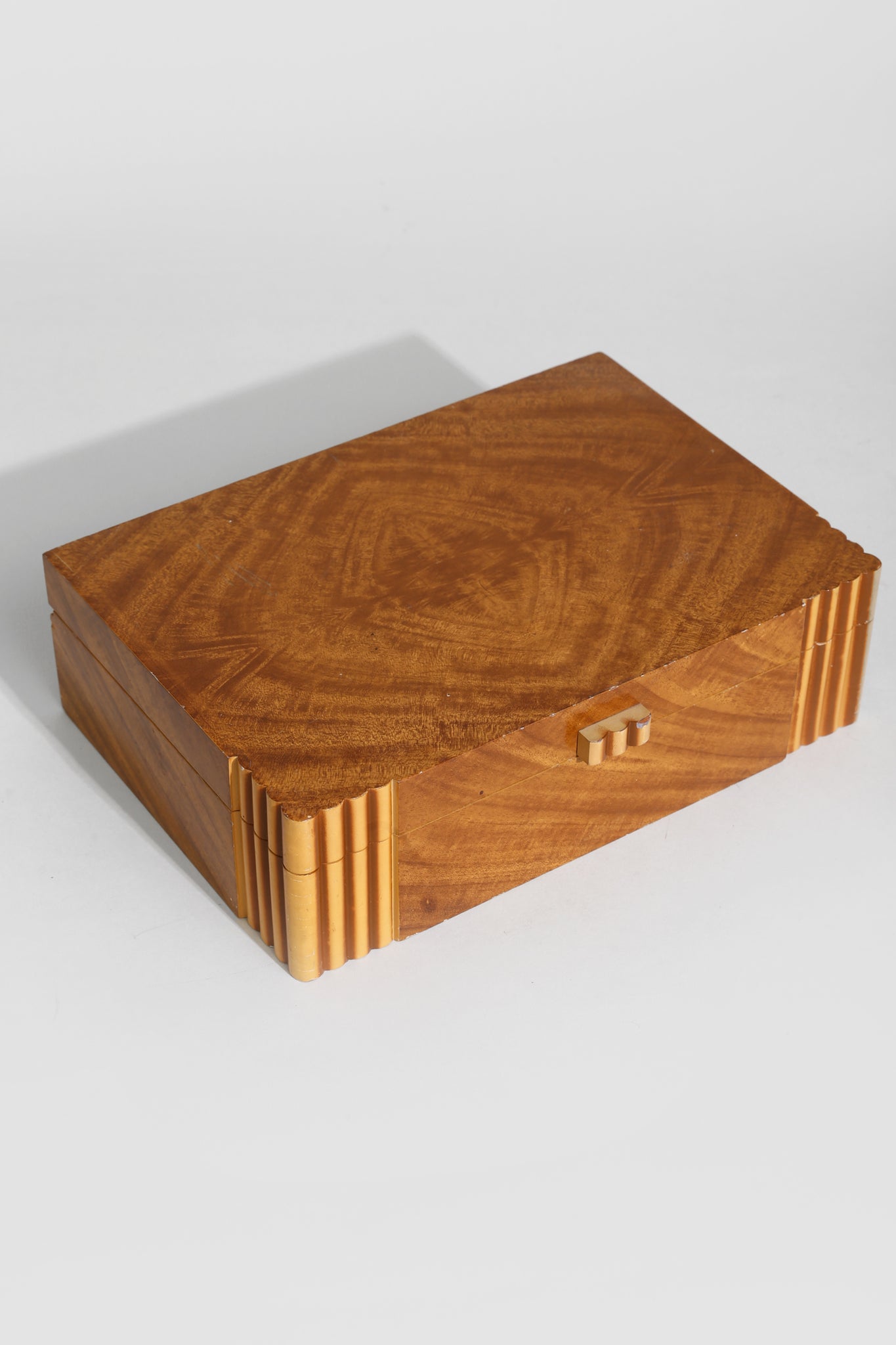 Burlwood Art Deco Jewelry Box