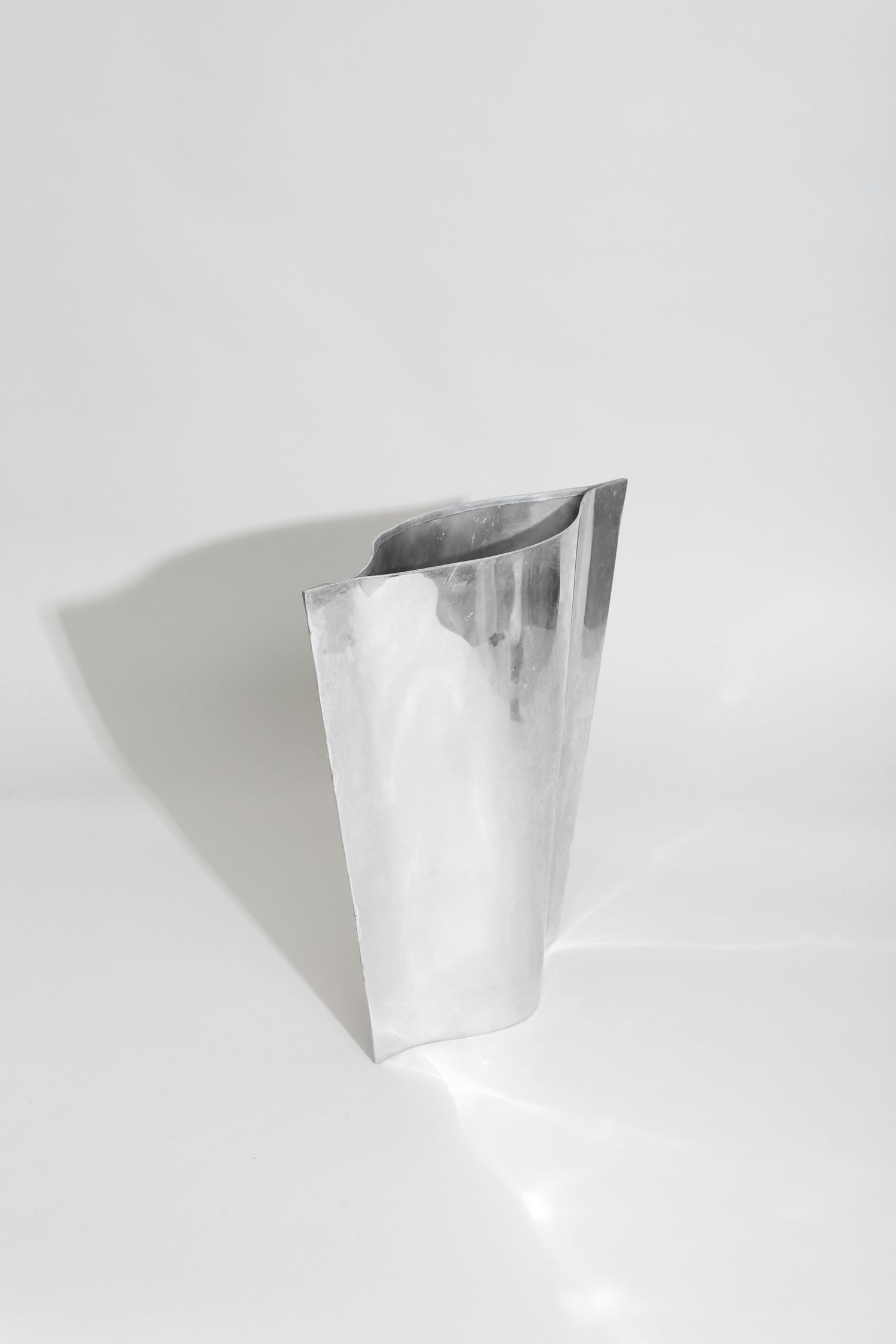 Sculptural Chrome Vase