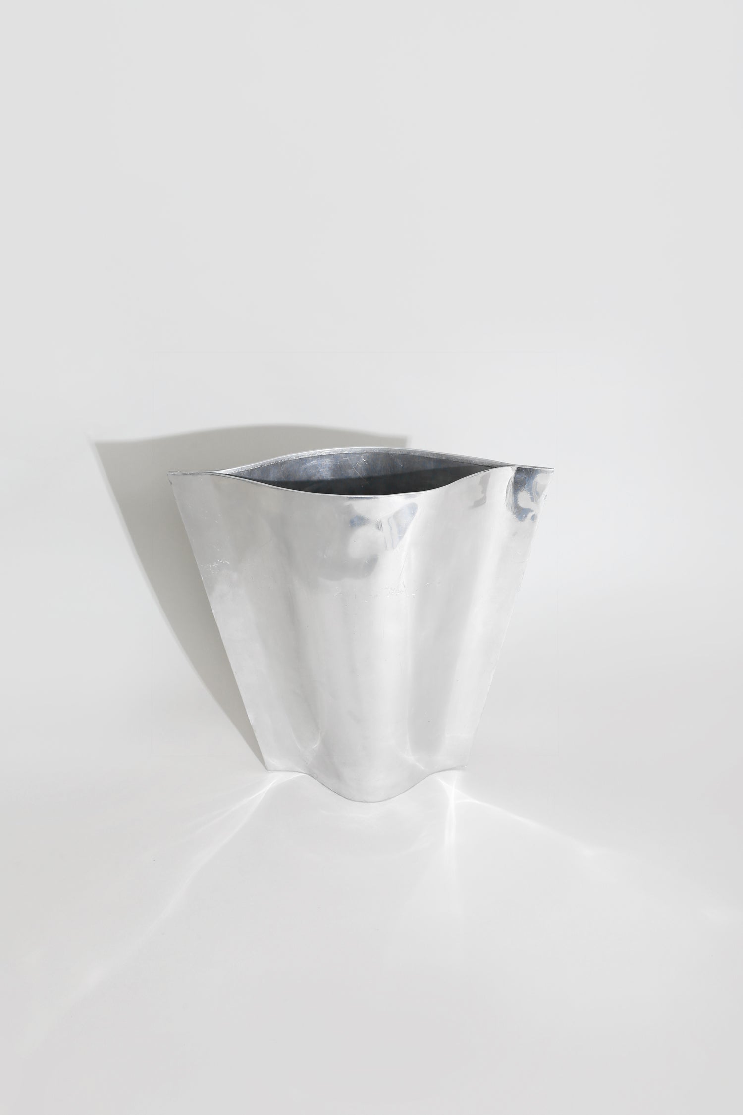 Sculptural Chrome Vase