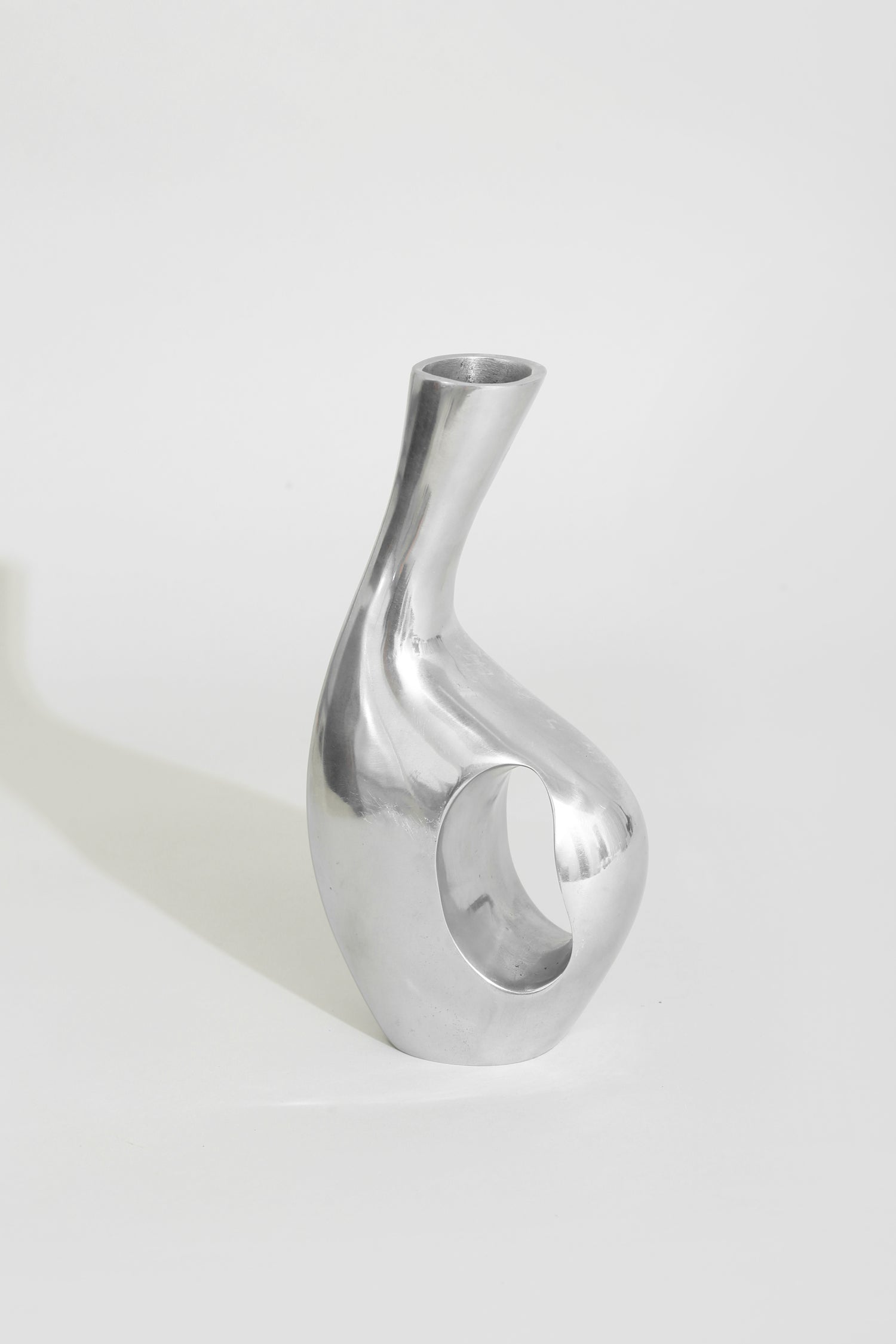 Chrome Sculptural Vase