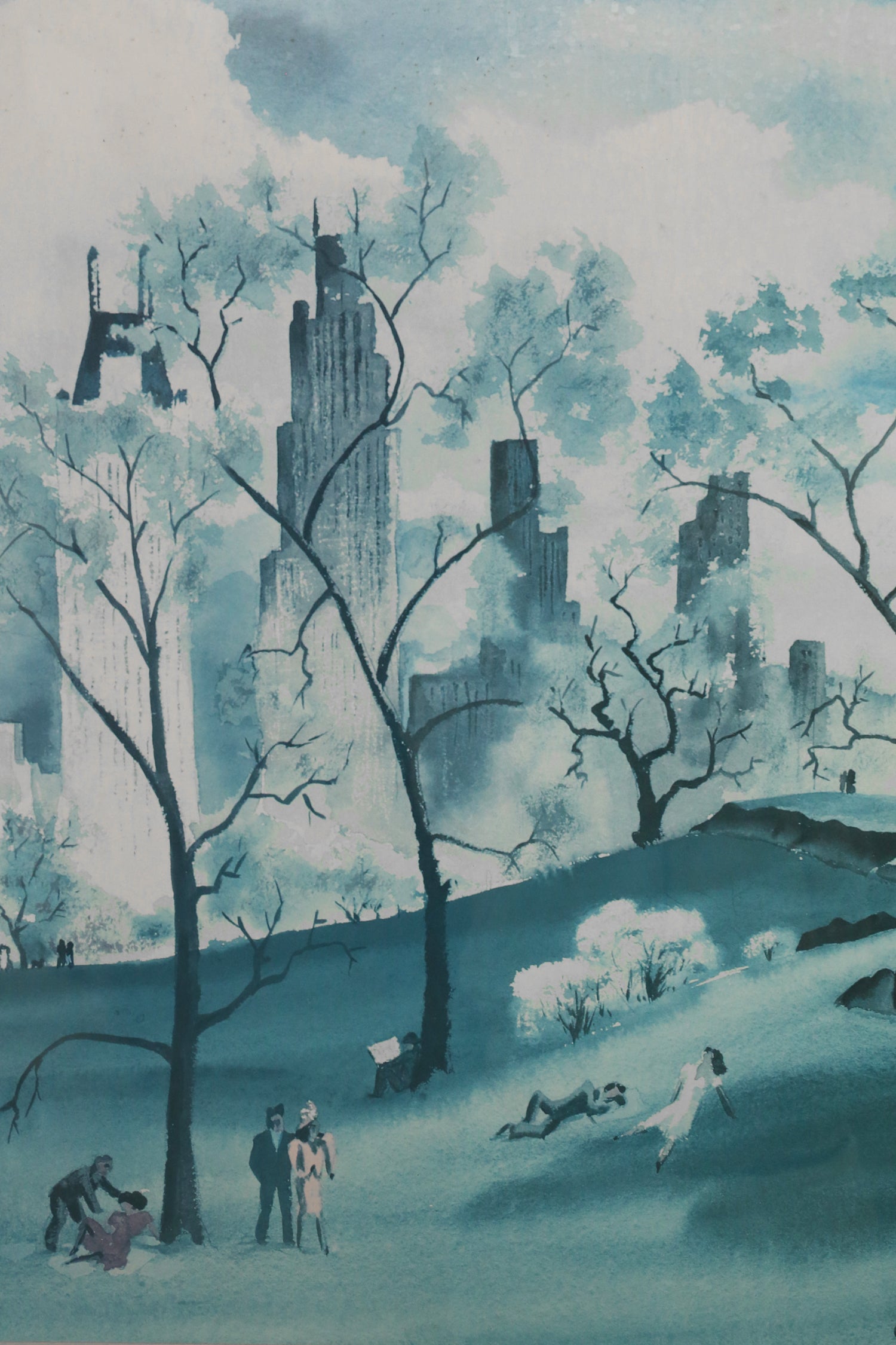 Spring In Central Park, Framed Exhibition Print