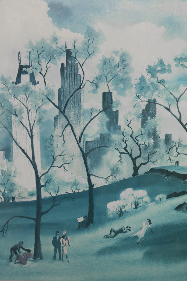 Spring In Central Park, Framed Exhibition Print