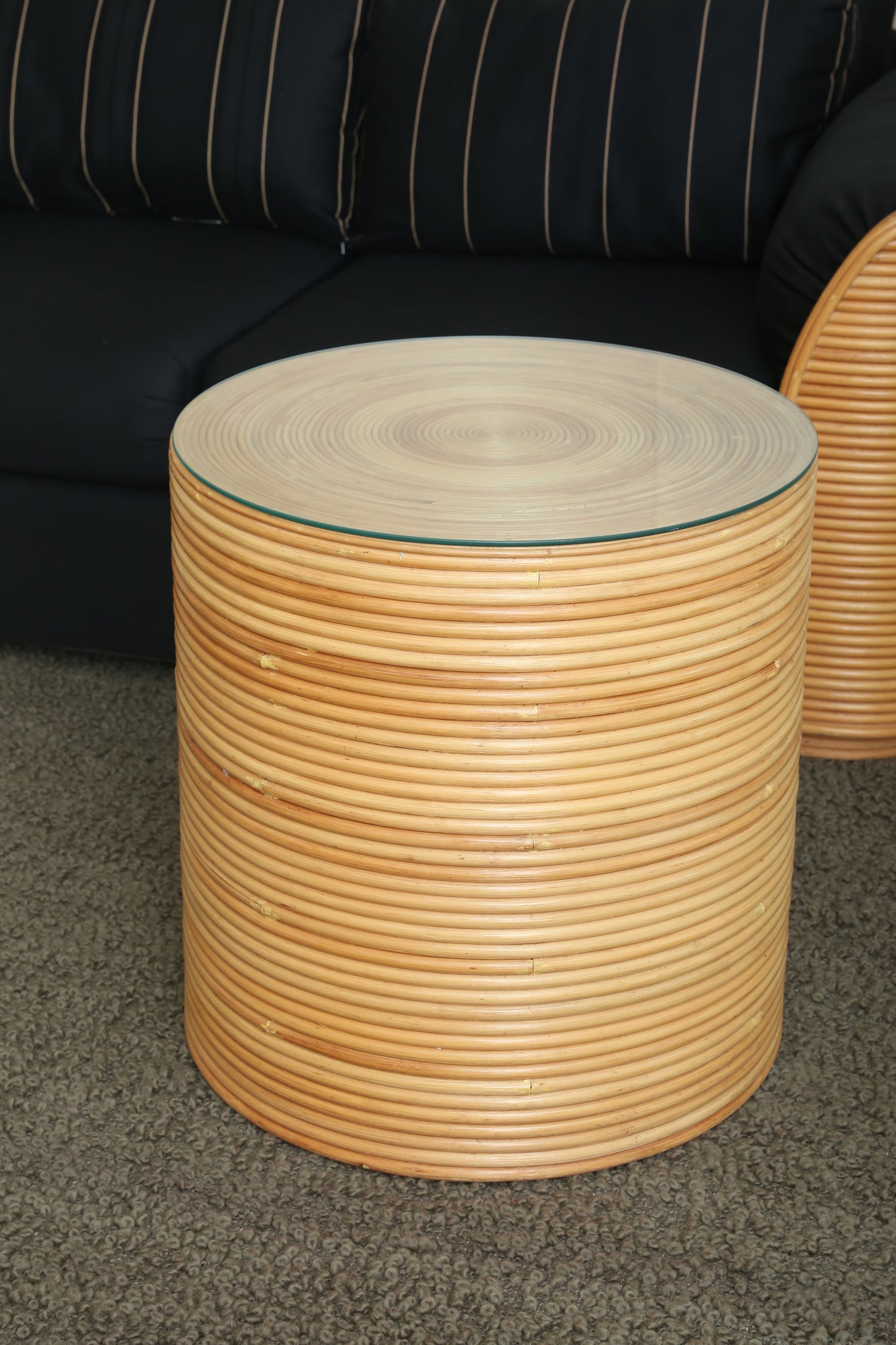 Cylindrical Pencil Reed Side Table