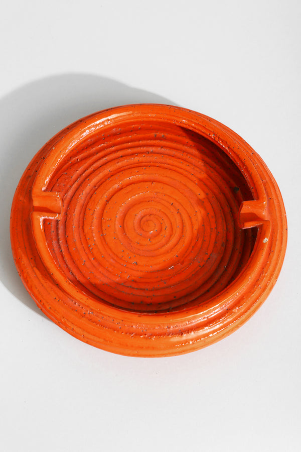 Orange Spiral Ashtray