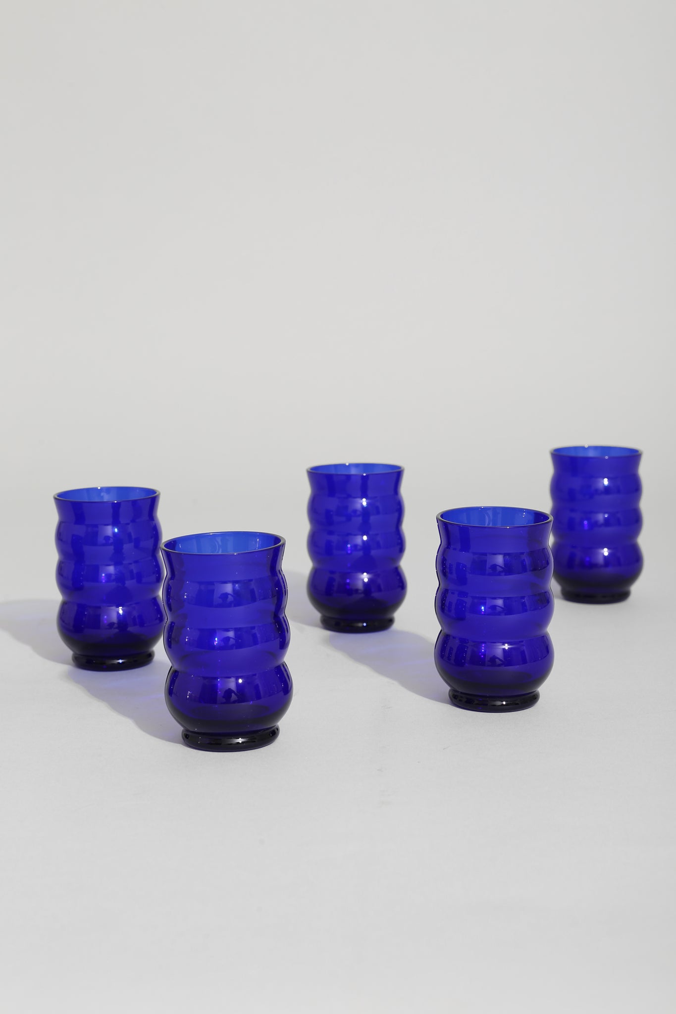 Wavy Cobalt Cordial Set